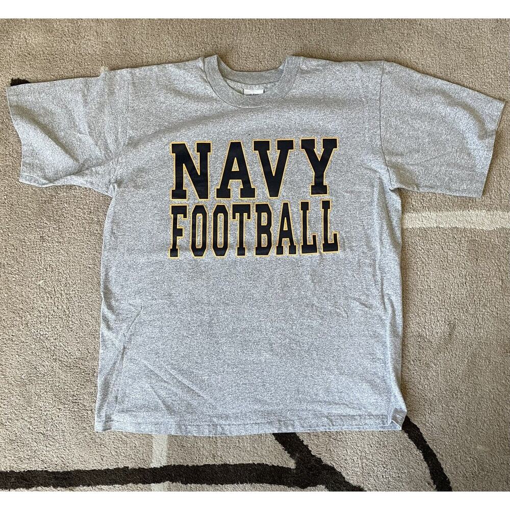 VTG 90’s NAVY Football T-Shirt X-Large Single stitch